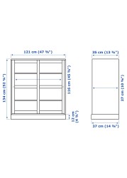 HAVSTA Glass-door cabinet with plinth